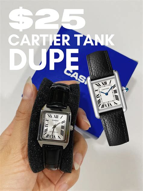 cartier tank dupes|cartier tank dupe casio.